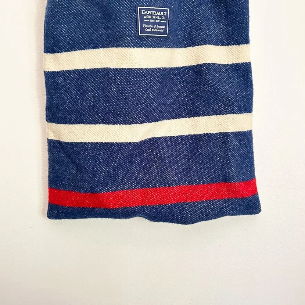 Faibault Wool Striped Bag Blue - Picture 4 of 5